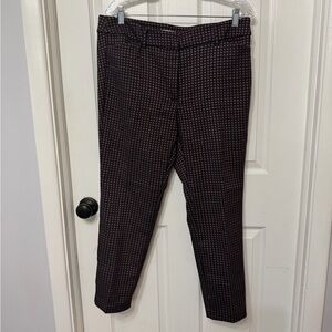Loft modern skinny ankle dress pants textured print‎ size 12P